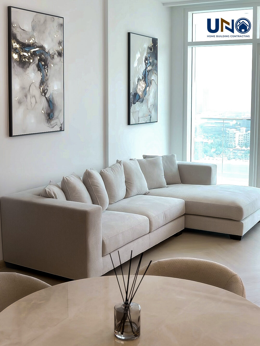 Sunrise Bay renovated apartment living area