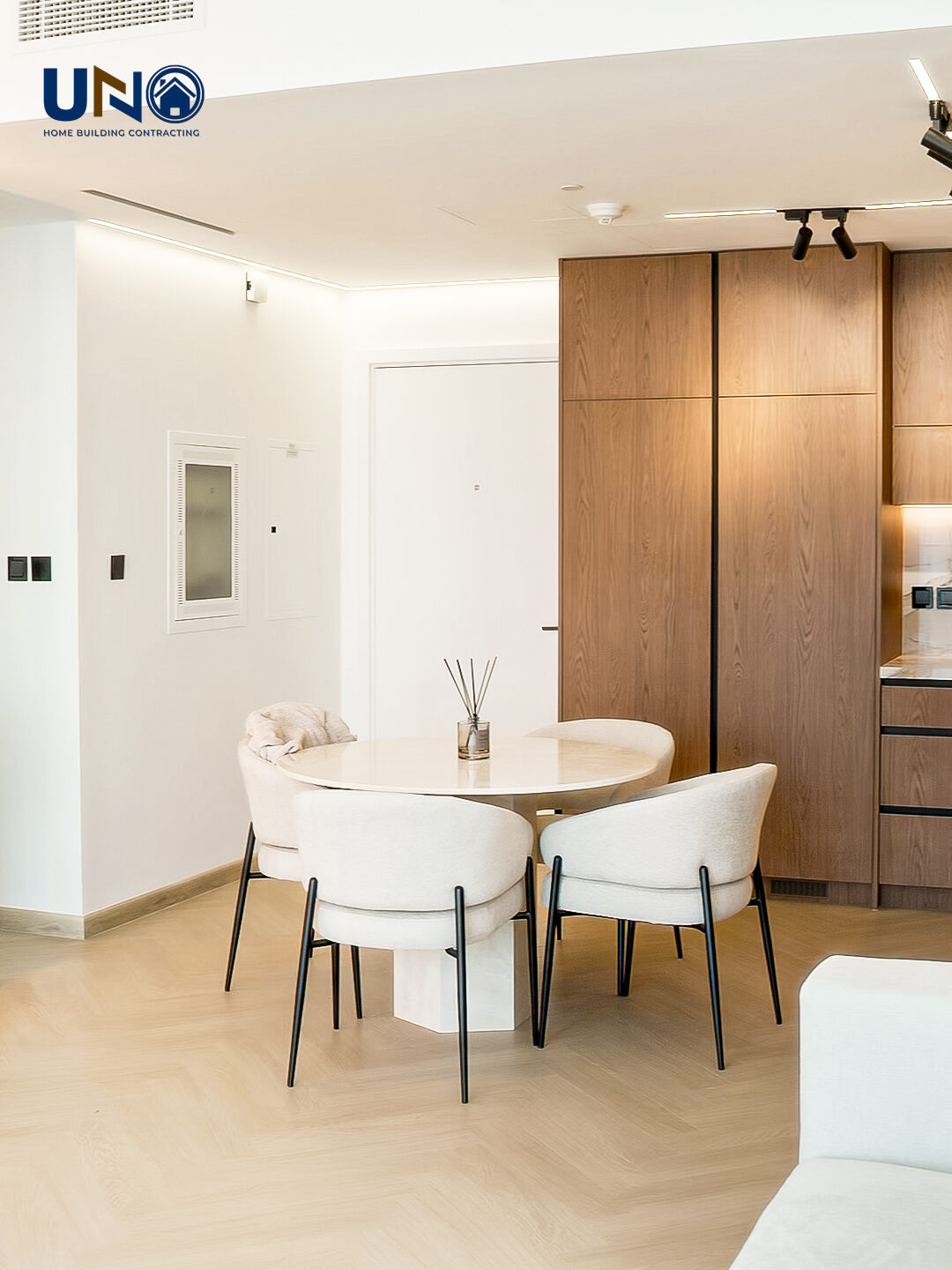 Open-plan kitchen and dining space